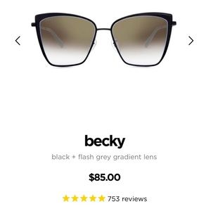 Black Becky Flash Grey Gradient Diff Eyewear
